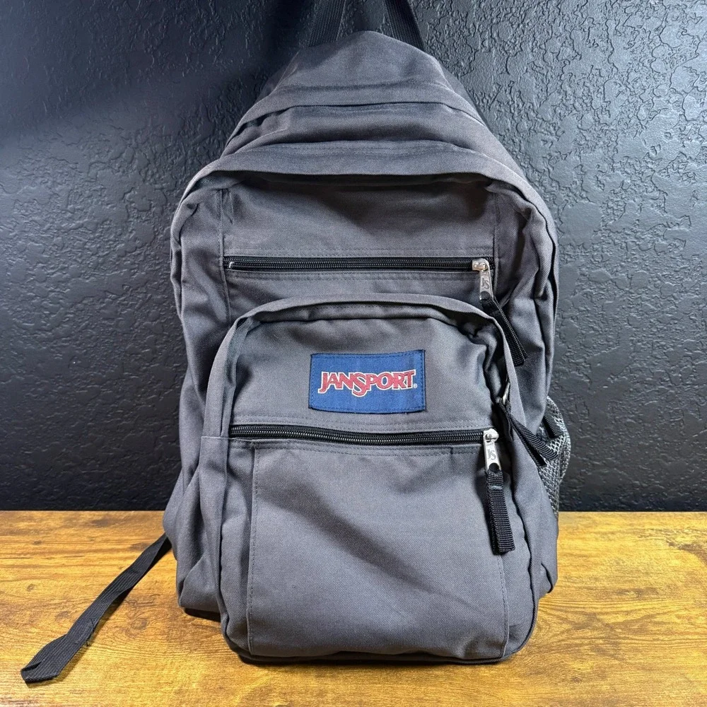 JanSport Big Student JS0A47JK Grey Polyester 34L Backpack Unisex OS
